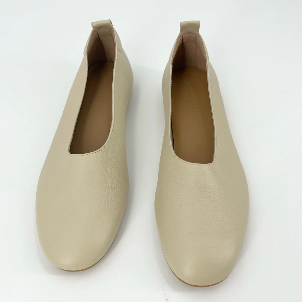 EVERLANE The Italian Leather Day Glove in Cream Flats Slip On Size 7.5 NEW_7